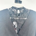 Sage NWT  the Label Womens Whimsigoth Night Glam Lace Knit Sweater Crop Top M Photo 9