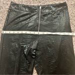 Women's Faux Leather Black Pants Medium Zip Up Photo 4