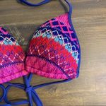 Hollister  Bikini Top Triangle Halter Tribal Colorful Western Aztec Pink Small Photo 1