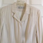 Valerie Stevens Valerie‎ Stevens petite white striped blazer jacket Photo 1