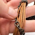 Chico's Chico’s black beaded layered multi-strand twisted necklace leather cord‎ Chunky Photo 7