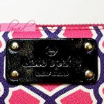 Kate Spade Moroccan Market Neda Large Wallet Bubblegum Pink Violet Leather Zip Photo 6