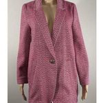 Old Navy Womens XS Red Marled Herringbone Knit Sweater Jacket Longline *Flaws Photo 0