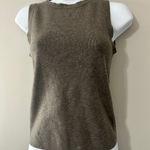 ZARA Women Knit Sleeveless Top Brown Crew Neck Casual Size M Photo 0