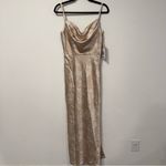 Revelry Nadia Satin Floral Print Maxi Dress in Gold Champagne Bouquet 6 Photo 2