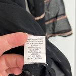 Blue Island  Large Black, Cream, Pink Long Sleeve Embroidered Beach Coverup Tunic Photo 7