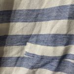 Charget Womens Large Blue Striped Bolero Jacket Clean Girl Linen Blend Photo 3