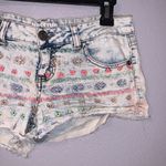 Mossimo Supply Co  Embroidered acid wash colorful short jean shorts Photo 2