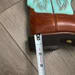 Ariat Leather Western Round Toe Cowboy Boots Turquoise Brown Size 7 Photo 10