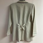 City Triangles made in USA Vintage 90s Beige & Navy Pinstripe Bow Blazer dress Photo 4