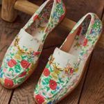 Boden White and Red Poppy floral loafers Size 40 Photo 0