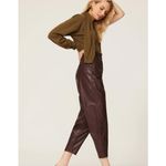 BLANK NYC Pants Women 25 Brown Shake Faux Leather High Rise Ankle Photo 5