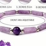 Amethyst Natural  Bracelet Unisex Energy Bracelet Photo 1
