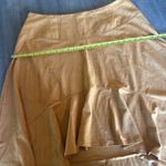Anthropologie Maeve Cosima Flounced Hi-Low Suede Midi Skirt Mustard size 16W Photo 11