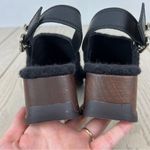 Miista Lana Sonic Slingback Buckle Mules Heels EUR 37 Black Faux Fur $375 Size 6 Photo 5