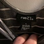 Rue 21 Gray and White Long Sleeved Top with Green Bow on Back Photo 6