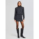 Ser.o.ya Alexandria Sweater Dress Large Gray Turtleneck Blouson Long Sleeve Photo 2