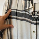Lucky Brand Plaid Button-Up Shirt - Black and Cream Womens size Small flannel Photo 3