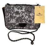 Patricia Nash Womens Chantilly Lace Lorenza Crossbody Bag Black White NWT Photo 0