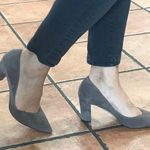 Suede Taupe Pointed Japanese Designer Heels Size 7 Photo 0