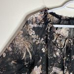 VICI Tyche chiffon smocked boho blouse with floral bird print size S Photo 4