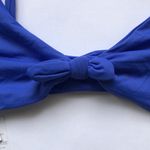 Vitamin A NWT Lou Front Tie Blue Swim Top Photo 2