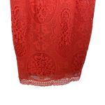 Soiéblu SOIEBLU Coral Lace Sweetheart Neckline Short Sleeve Mini Dress. Size Small Photo 1