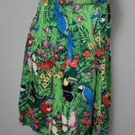 Pacific&Co Vintage Cameo & green tropical floral parrot print shorts size small Photo 3