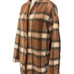 BLANK NYC Plaid Cocoon Wanderer Lined Long Sleeve Button Closure Pea Coat Size M Photo 3