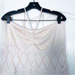 Farm Rio Dress Anthropologie Crochet Maxi Strapless Beach White XL NWT Photo 4