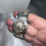 Silver Plated Vintage Hamsa and Camel Ethnic Cuff Bracelet Photo 1