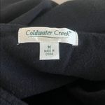 Coldwater Creek  Lightweight Squareneck 3/4 Sleeve Knit Top Black Size Medium Photo 4