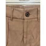 A New Day ‎ Tan Brown Cropped Pants Trousers Size 2 Elastic Waist Cuffed Hem Photo 5