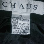 Chaus 16 34x30 Dress Pants Formal Lined Straight Leg Black Funeral Photo 6