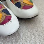 Vintage 80s 90s Arpeggios Leather Loafers Flats Shoes Rainbow Color White 9 Photo 2