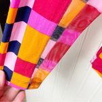 NEW IBKUL Annalise Checkered Print Long Sleeve Cooling Tee Crew Neck Size Small Pink Photo 3