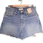Madewell NWT Mom Short Cutoff Jean Shorts Bledsoe Mid Wash Denim Women’s Size 33 Photo 3
