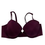 Victoria's Secret Victoria’s Secret Size 36D Bra Lined Demi T-Shirt Coverage Underwire Burgundy Photo 1