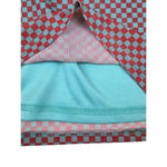 Urban Outfitters UO Mesh Halter Mini Dress Small Red Blue Checkered Stretch Bodycon Cutout Y2K Photo 4