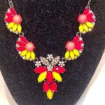 Amrita Singh Melissa Fushia, yellow & crystal floral statement necklace. NWT. Photo 3