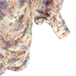 Hello Molly XS Floral Mini Deep V Dress Long Sleeve Ruched Bodycon Party Photo 8
