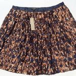J.Crew New  Abstract Sequin Skirt Navy/Copper Pockets Lined Size 8 E5108 Women Photo 0