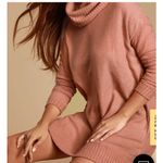 Lulus  Sweater Dress Womens Large Mauve Pink Autumn Daze Knit Cowl Neck Photo 3
