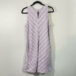 Lands' End Women's Blue Stripes Sleeveless 100% Linen A-line Dress Size S (6-8) Photo 7