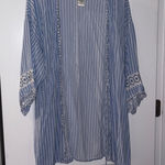 In Bloom  Light Blue Striped Robe Size: M/L Photo 0