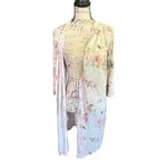 Posh Peanut Light Pink Rose Flower Bamboo Robe Medium NO BELT Photo 1