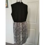 Loft  Petite Sleeveless Scoop Neck Black Top Gray Multi Color Tweed Skirt 12P Photo 2
