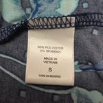 7th Avenue NY & Company Navy Floral Drape Neck Top Size Small Blue Photo 6