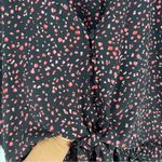 BB Dakota BB‎ Dakota Printed Lightweight Button Tie Front Waist Cutout Batwing Romper Photo 3