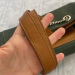 Nine West forest green tote bag with silver hardware. Photo 10